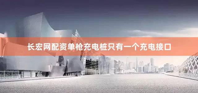 长宏网配资单枪充电桩只有一个充电接口