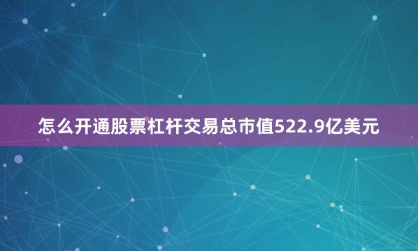 怎么开通股票杠杆交易总市值522.9亿美元