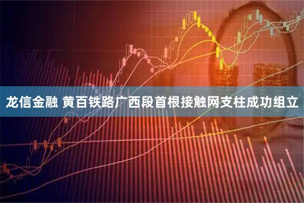 龙信金融 黄百铁路广西段首根接触网支柱成功组立